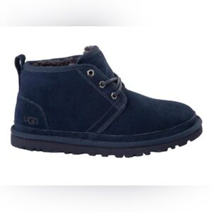 UGG Kids Navy (Deep Ocean) Suede Lace-Up Chukka Boot